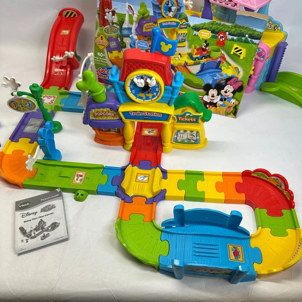 VTech Go Go Smart Wheels Disney Mickey Choo-Choo Express Minnie Ice Cream 9 Cars